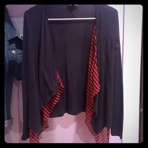 Cardigan with striped detail