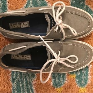 Sperry top-cider gray boat shoes 7.5 men's