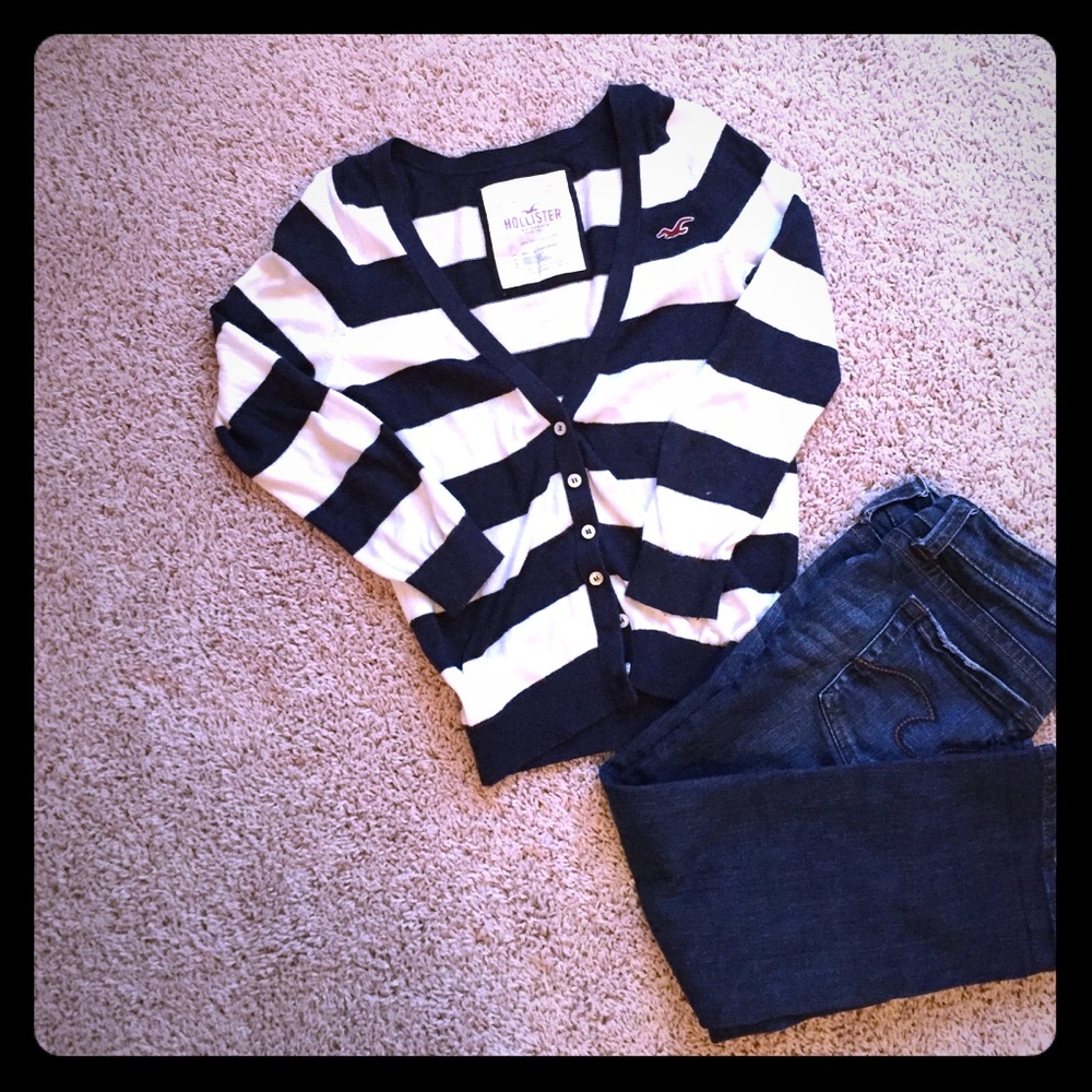 Hollister Striped Cardigan.
