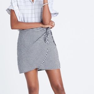 Madewell Gingham wrap skirt