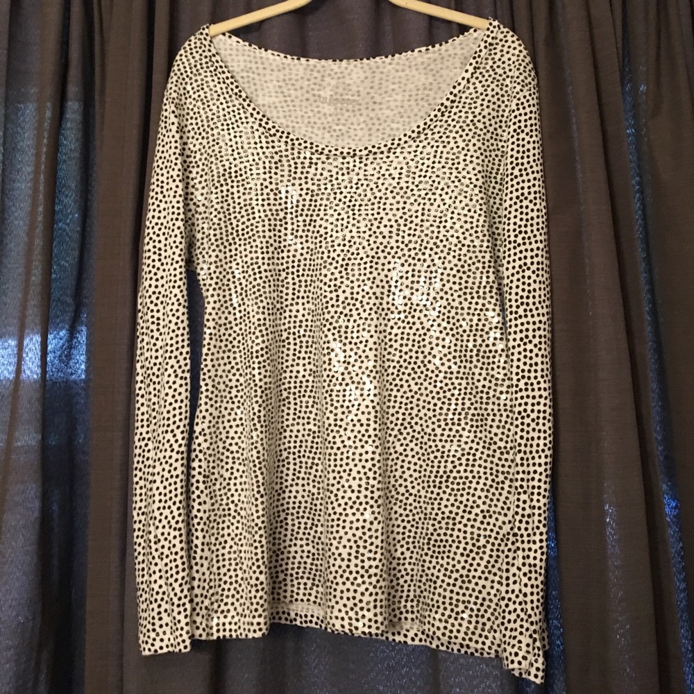 Black & White Polka Dot Top