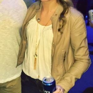 Forever 21 Tan leather jacket