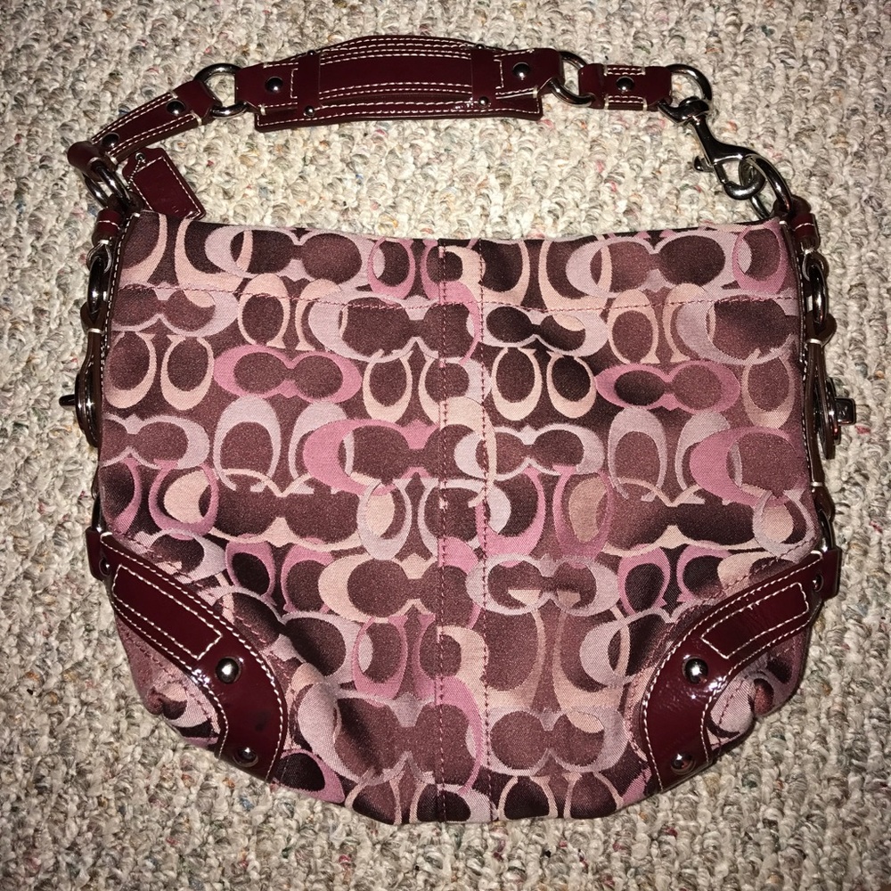 Coach Signature Canvas Carly Shoulder Bag