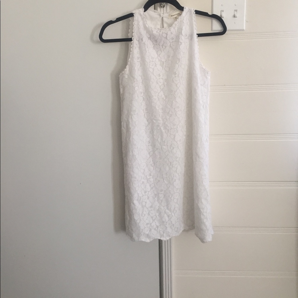 White lace mini dress