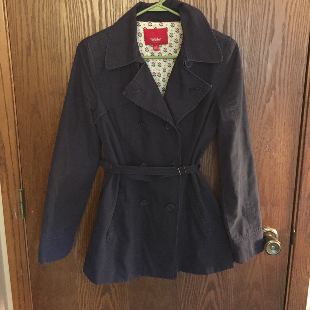 Women's belted pea coat jacket