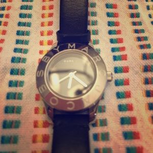 Marc by Marc Jacobs black leather watch
