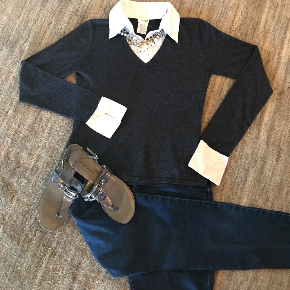 🌸 Sweater with mock Shirt by east 5th