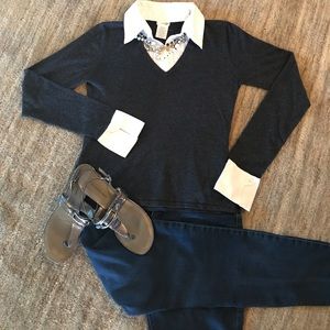 🌸 Sweater with mock Shirt by east 5th