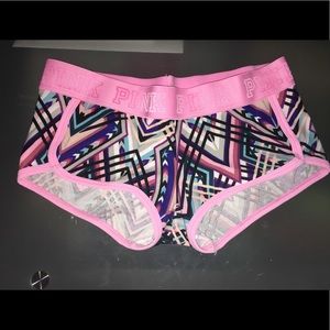 UNWORN vs pink boyshort underwear