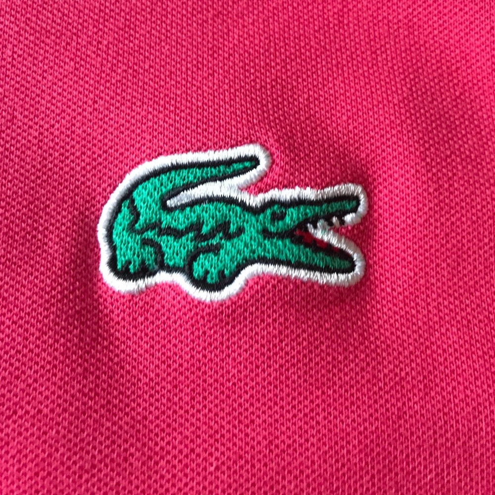 BRIGHT PINK Lacoste L!VE Polo sz 6/XL