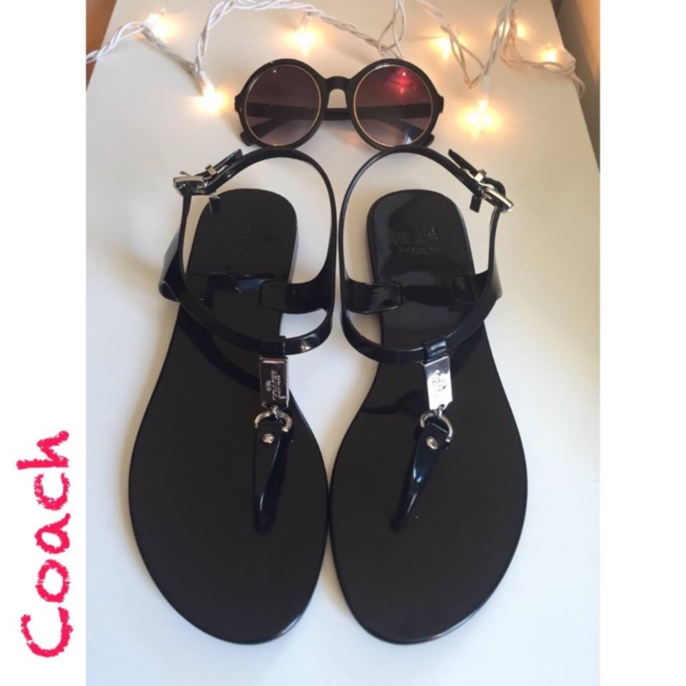 ⚫️Coach Black Plato Jelly Sandals⚫️