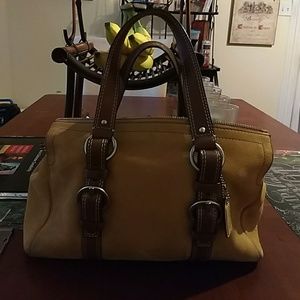 Coach Camel Nubuc F10895 satchel!! Beautiful