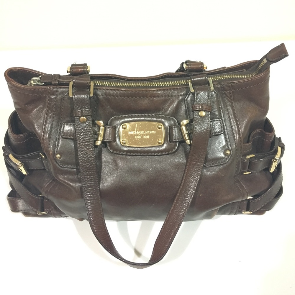 Michael Kors brown leather handbag