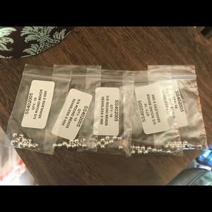 50 sterling silver necklace bead spacers