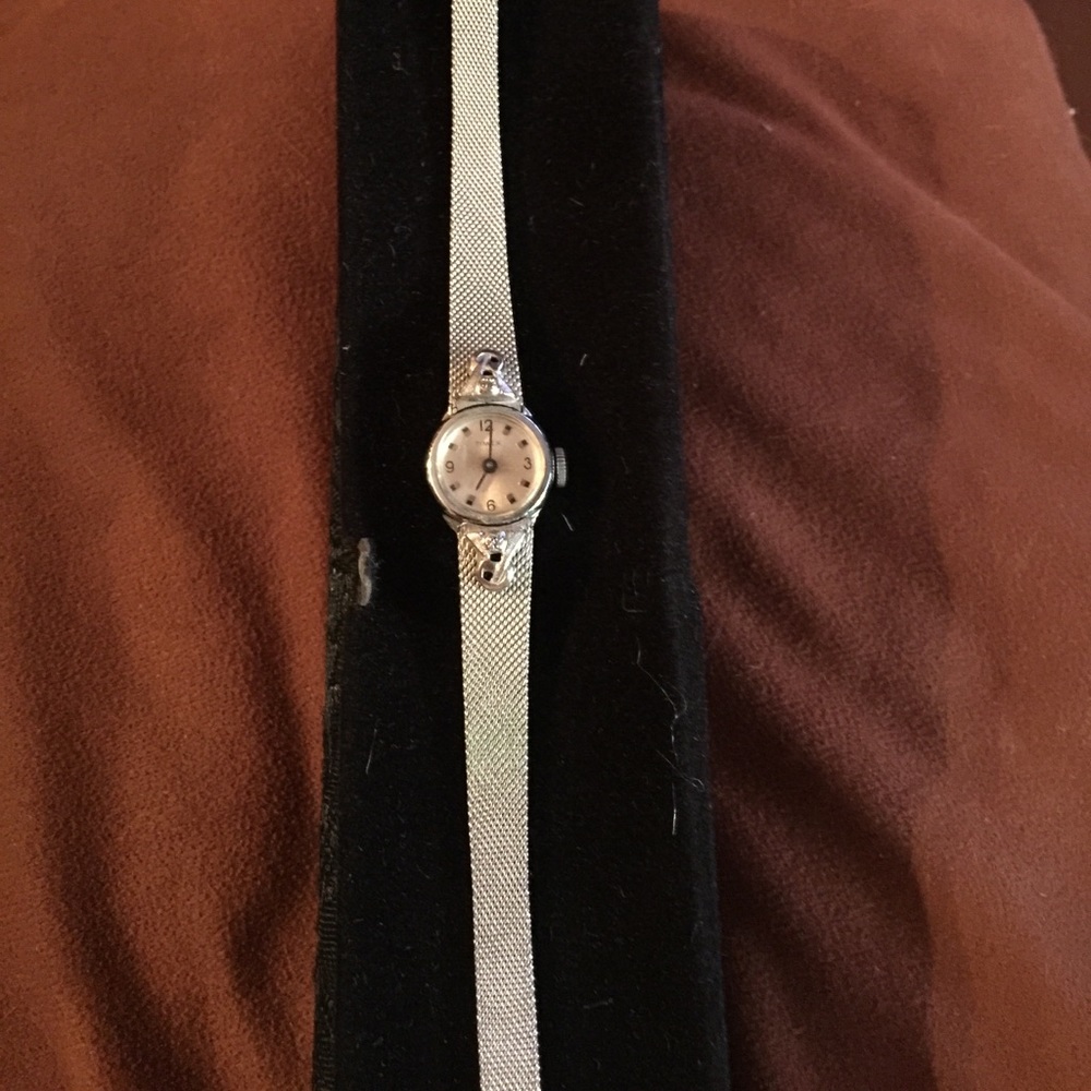 Vintage stainless steel wind up Timex ladies watch