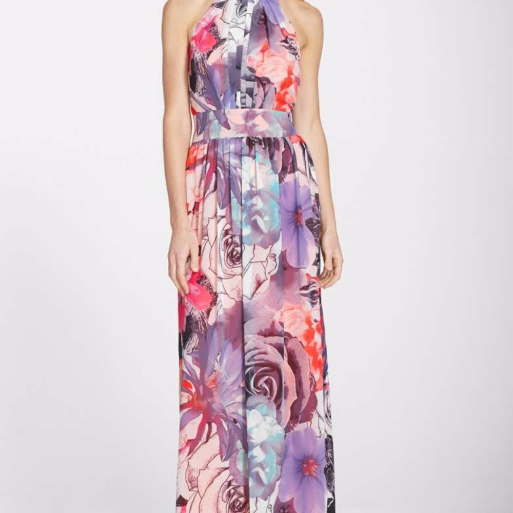 Eliza J Chiffon Floral Maxi Dress