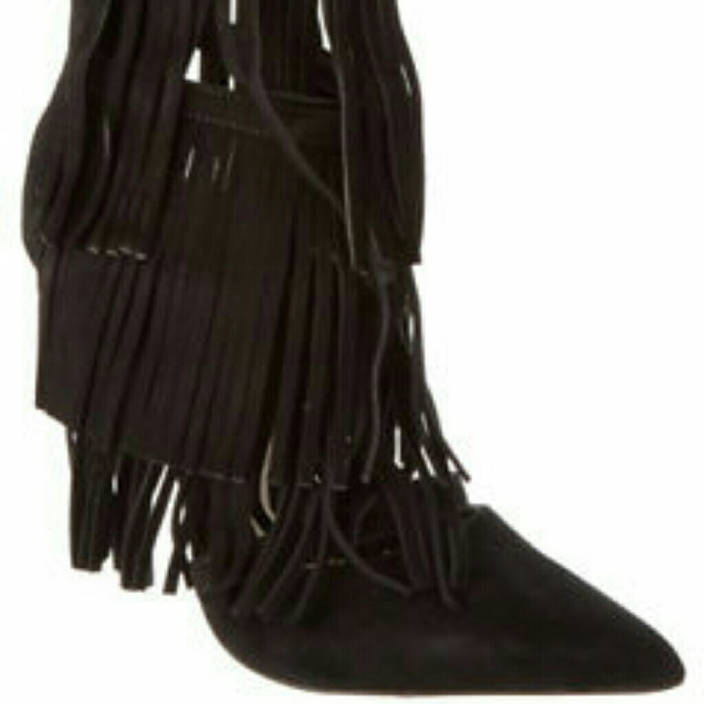 A&O  suede fringe pump