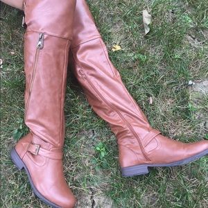 Knee high Faux Leather Boots