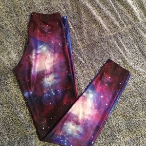 Black Milk Galaxy Purple Leggings