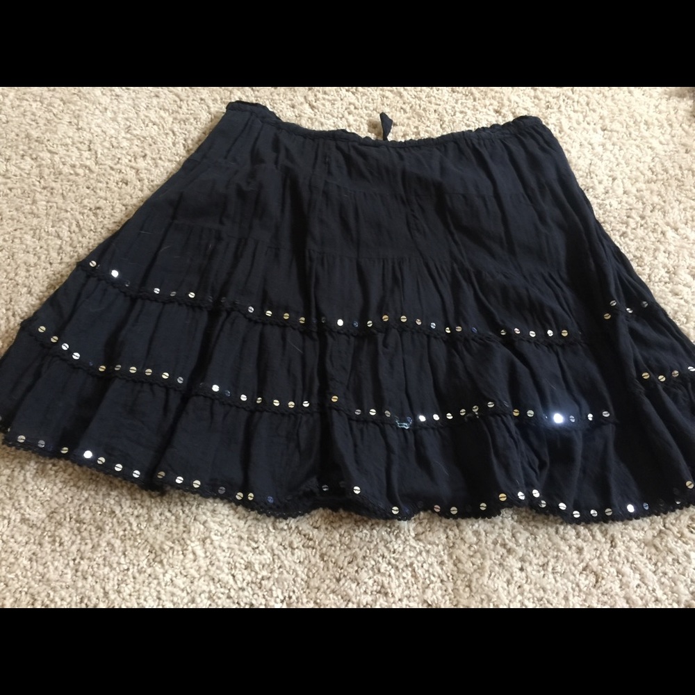 Black cotton skirt
