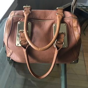 Brown leather purse
