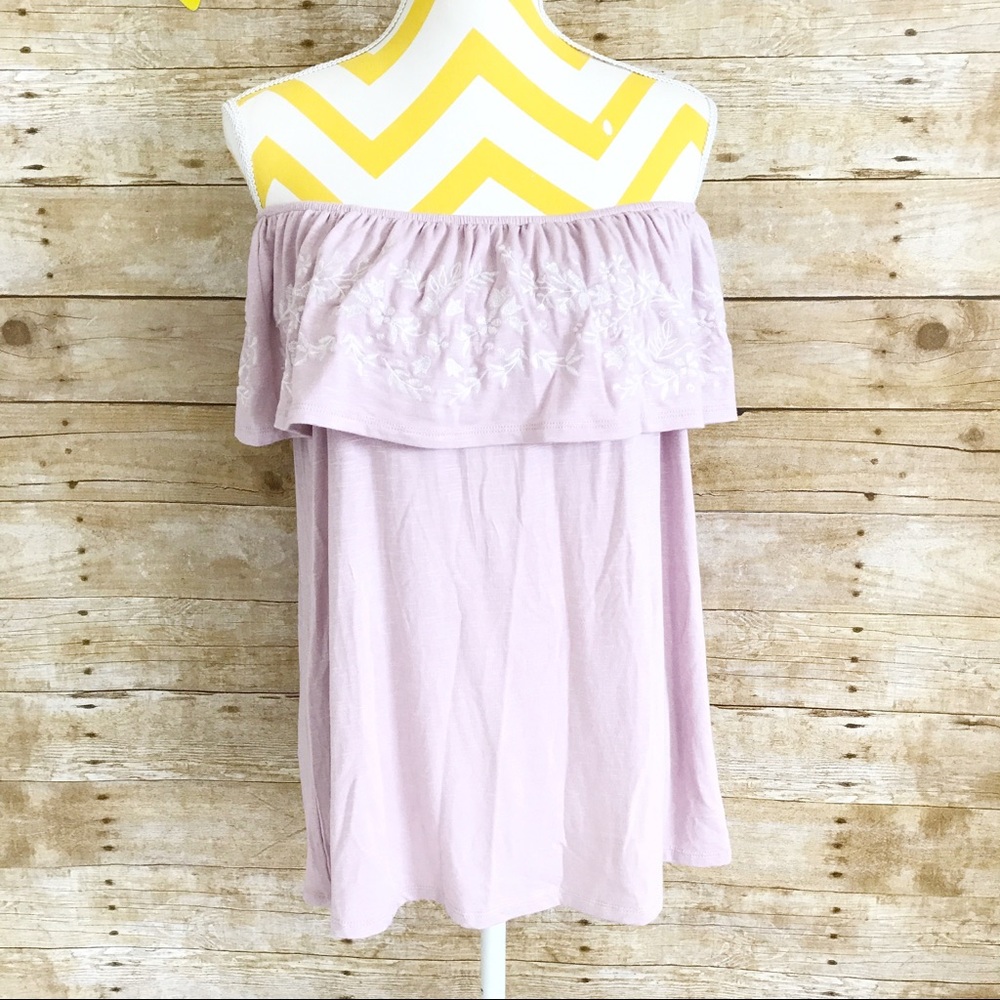 Max jeans lilac offshoulder blouse