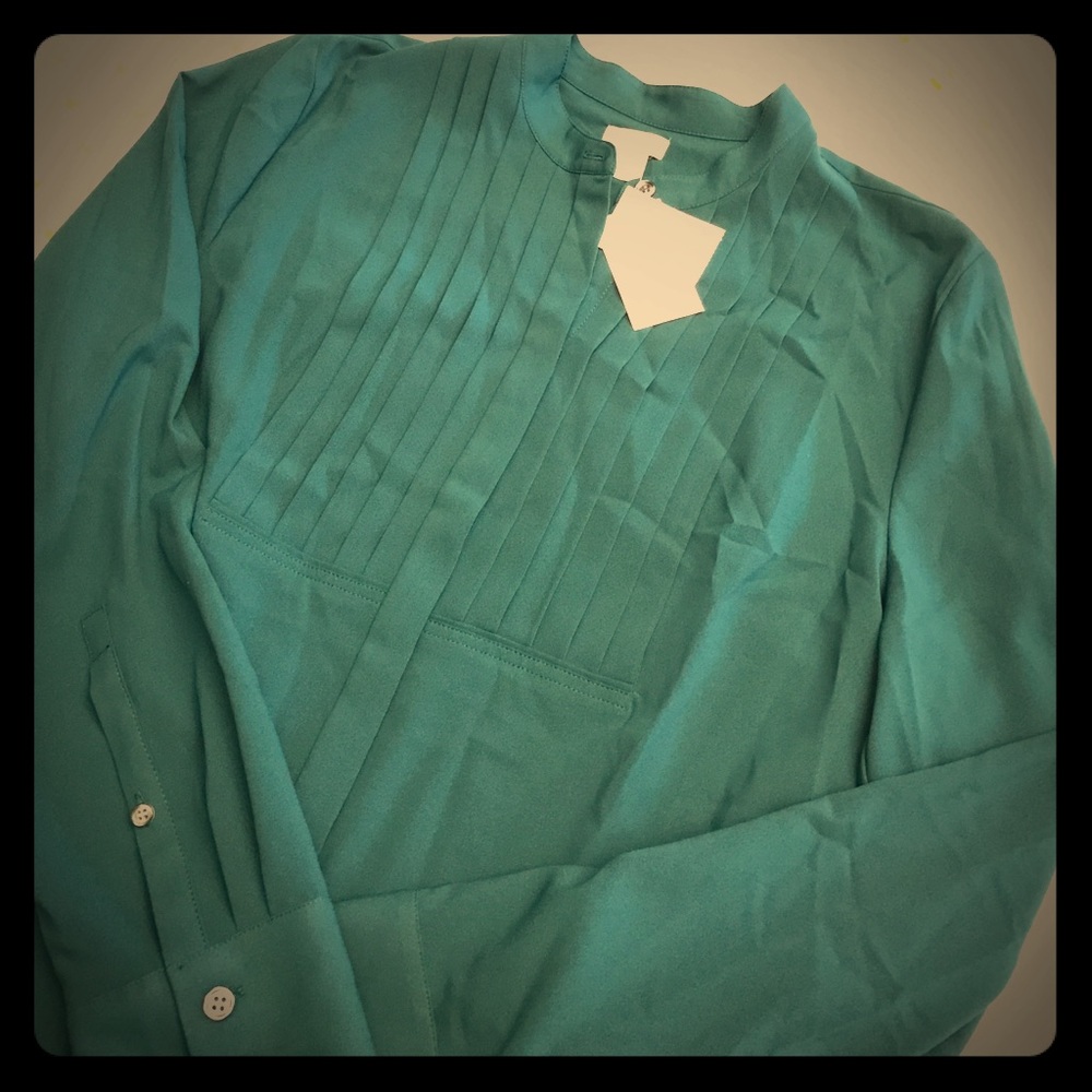 Gorgeous hunter green J.Crew blouse NWT!