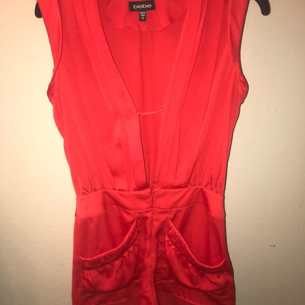 Bebe romper in ravishing red size XS