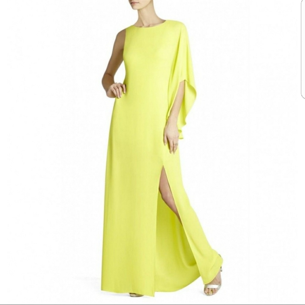 BCBG Maxazria Janus Bright Lime Dress