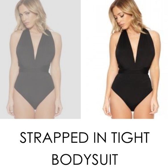 Naked Wardrobe black strapped in tight bodysuit - Picture 4 of 6