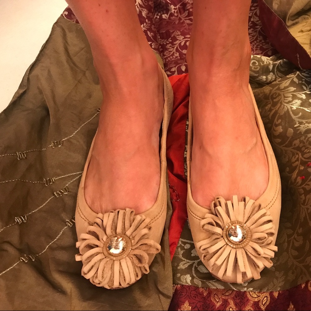 Coach ballerina flats.