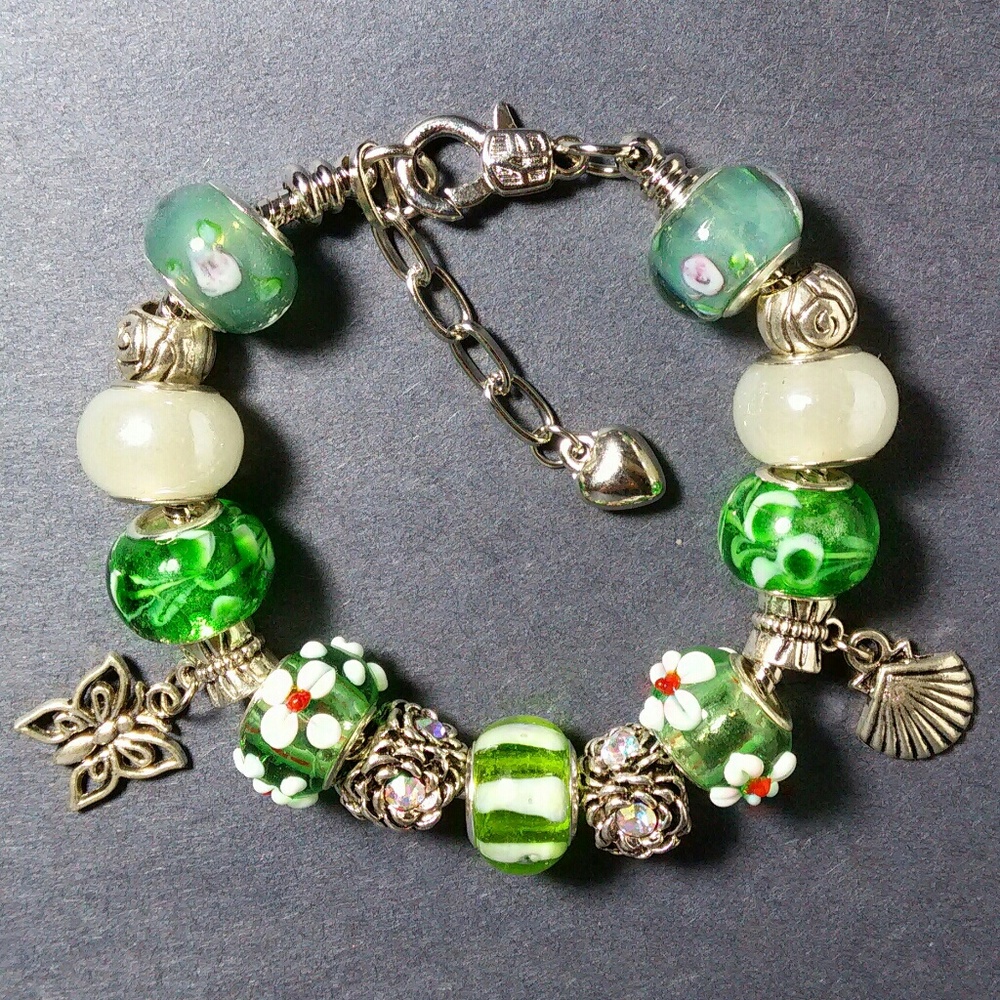 LilisCo EuropeanStyle Bracelet w/Butterfly & Shell