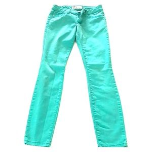 Teal skinny jeans