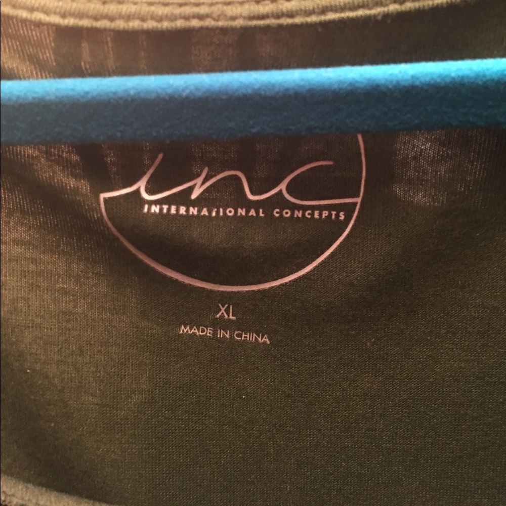 INC green sequined top - Picture 3 of 4