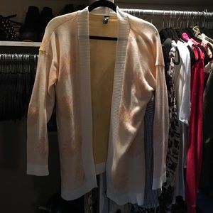Peach daisy cardigan