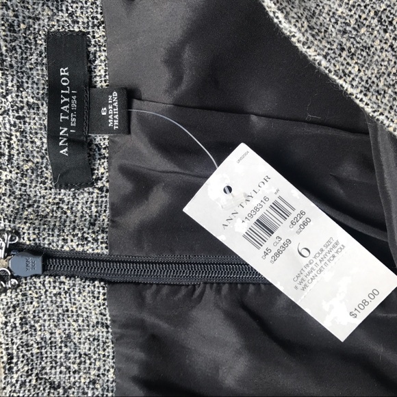 Ann Taylor Tweed Wool Pencil Skirt sz 6 - Picture 4 of 9