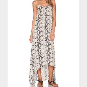 Pink stitch snakeskin maxi dress