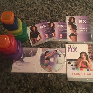 21 day fix workout DVD's and containers