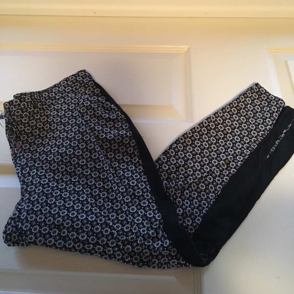 Black and Grey Floral Pants.