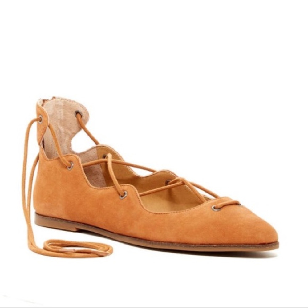 Lucky Brand SUEDE Lace Up Flats