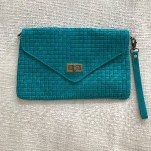 Woven leather purse from Italy