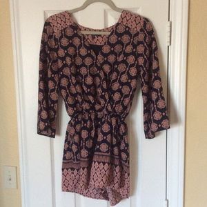 One Clothing navy and coral romper