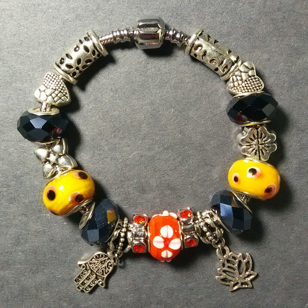 LilisCo European Style Lucky Fatima Palm Bracelet