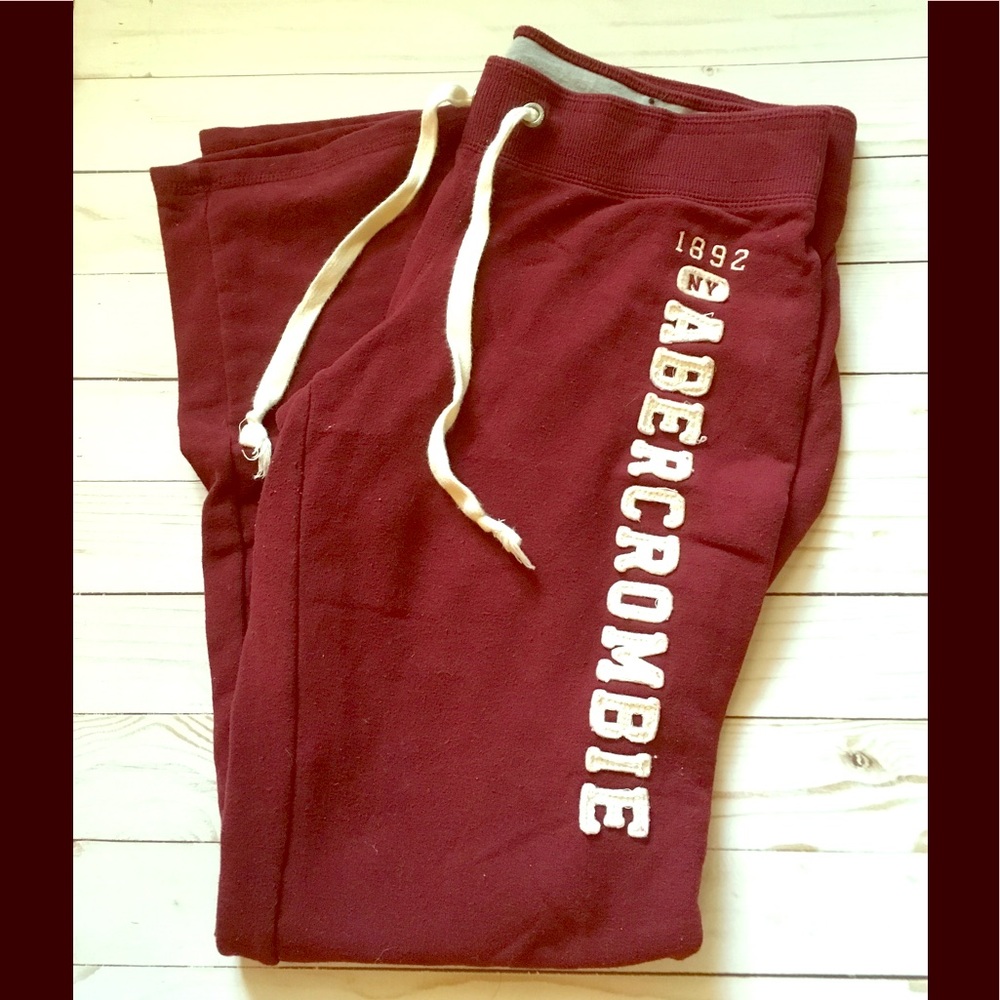 Abercrombie & Fitch Maroon Sweat Pants