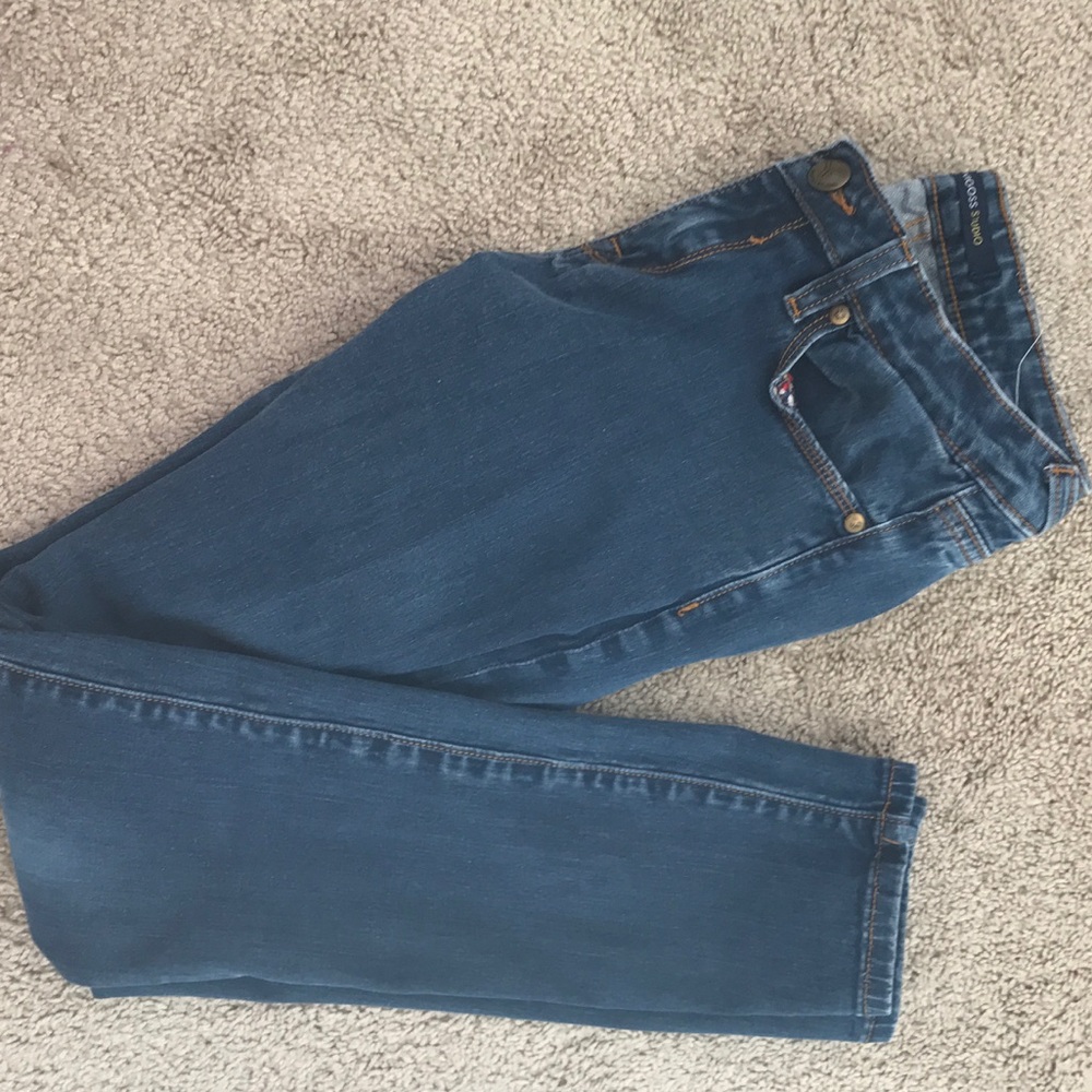 Dark wash denim jeans