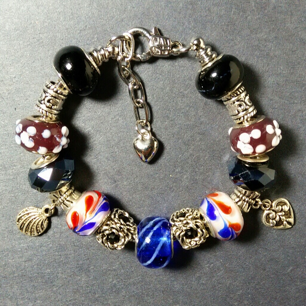 LilisCo European Style Bracelet - Heart and Shell