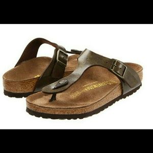 Birkenstock Gizeh Birko-Flor Sandals/Golden Brown