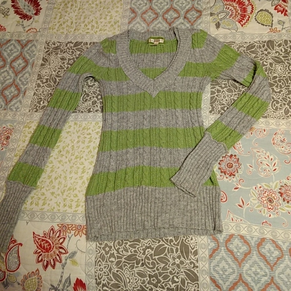 Gray and Green sweater