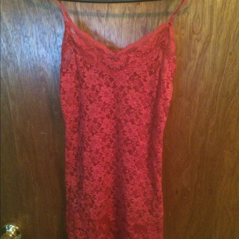 Wet Seal Red Lace Tank Top