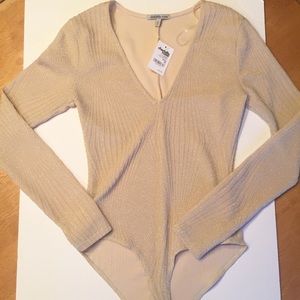 Brand New Nude Shimmer Body Suit